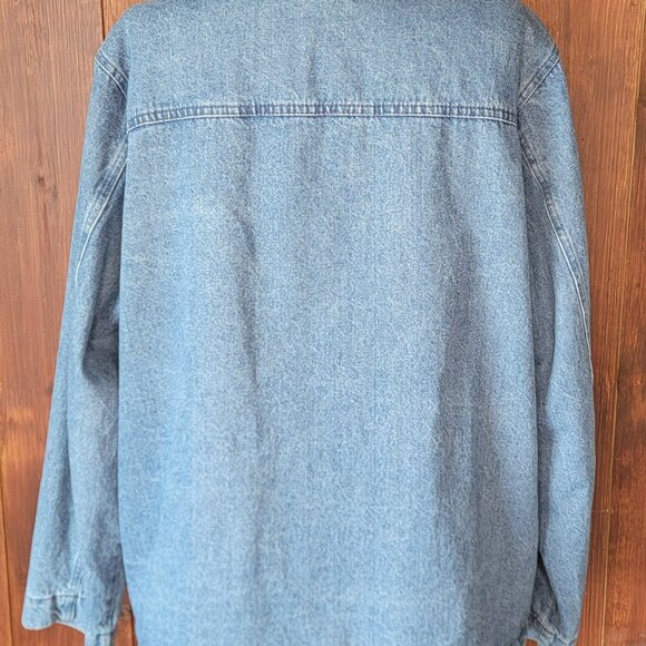 Vintage Tantrums Women XXL Jean Jacket Embroidered Fall Leaves Whimsical Country - Picture 9 of 13